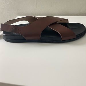 Worn once Zara crossed sandals brown